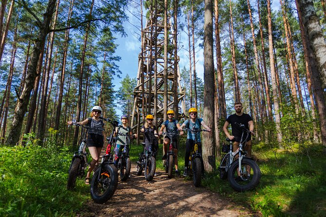 Guided Ebike Tour on Forest Roads and Trails Near Riga - Through the pine forest on an electric bike
