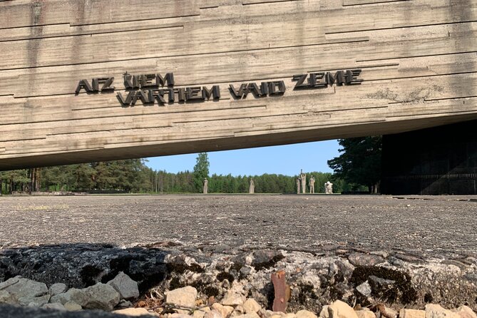 Visit of Salaspils Memorial Ensemble - Crossing the 100 metre wall at Salaspils